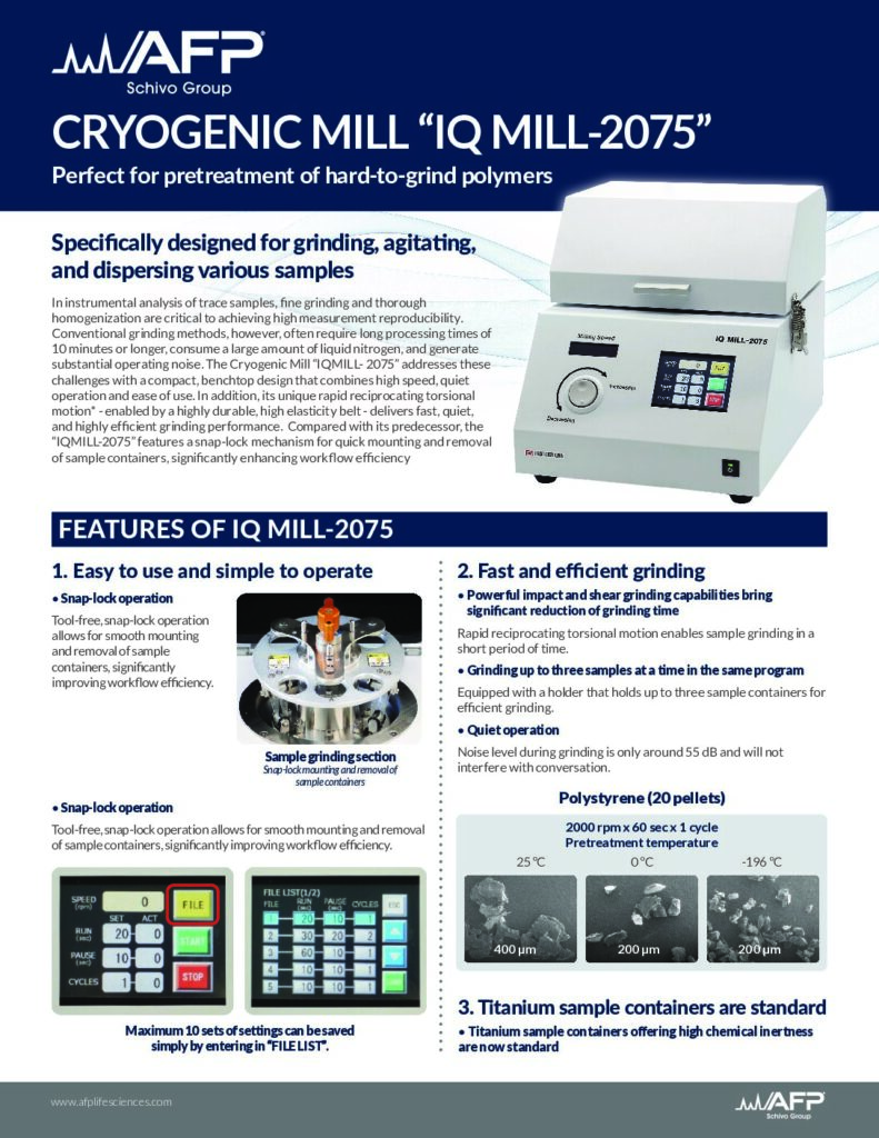Cryogenic Mill: IQ MILL-2075