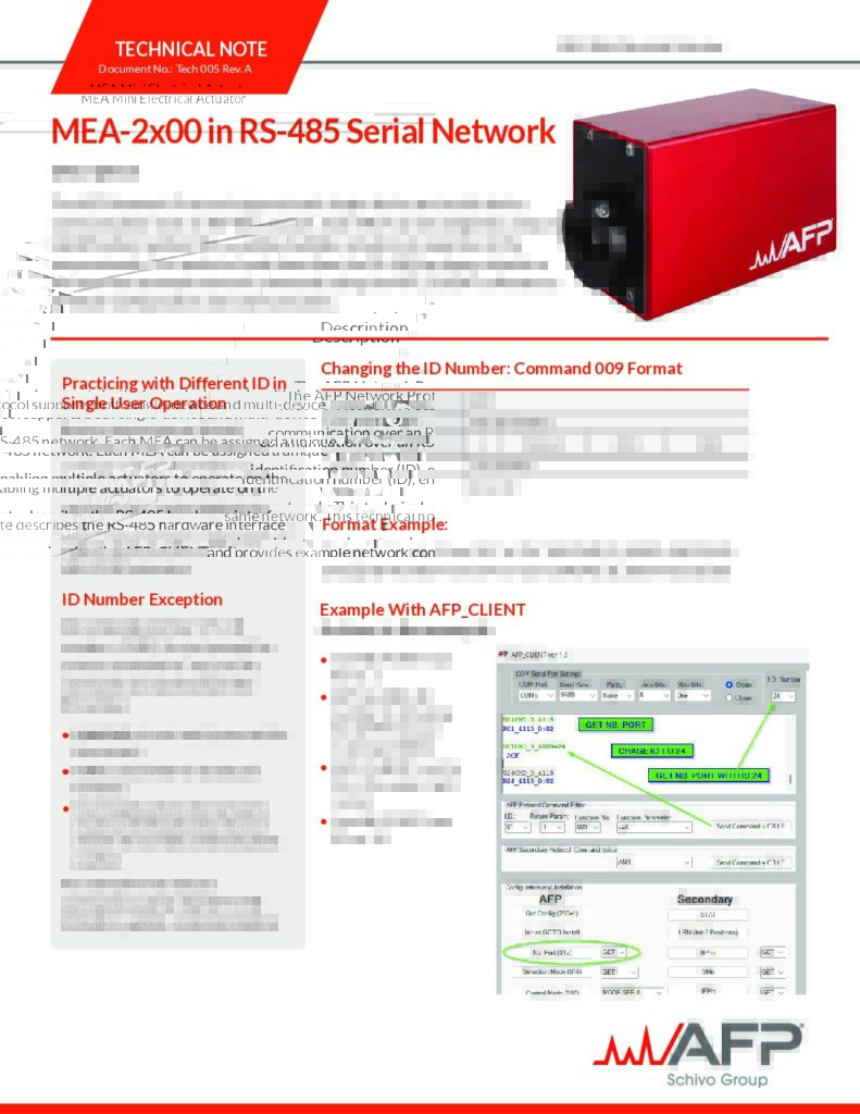 MEA-2×00 in RS-485 Serial Network