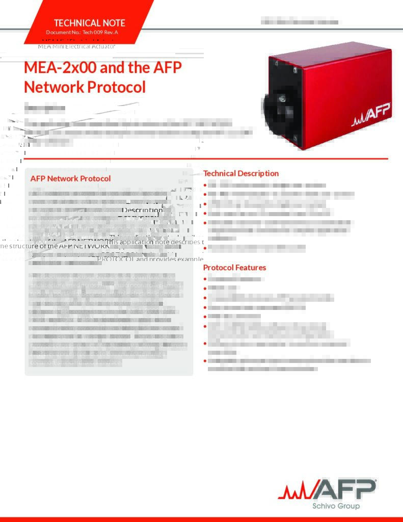MEA-2×00 and the AFP Network Protocol