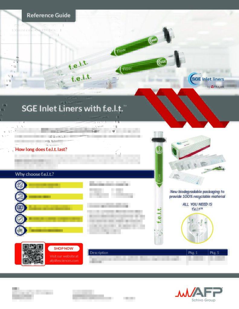 SGE Inlet Liners with f.e.l.t.™