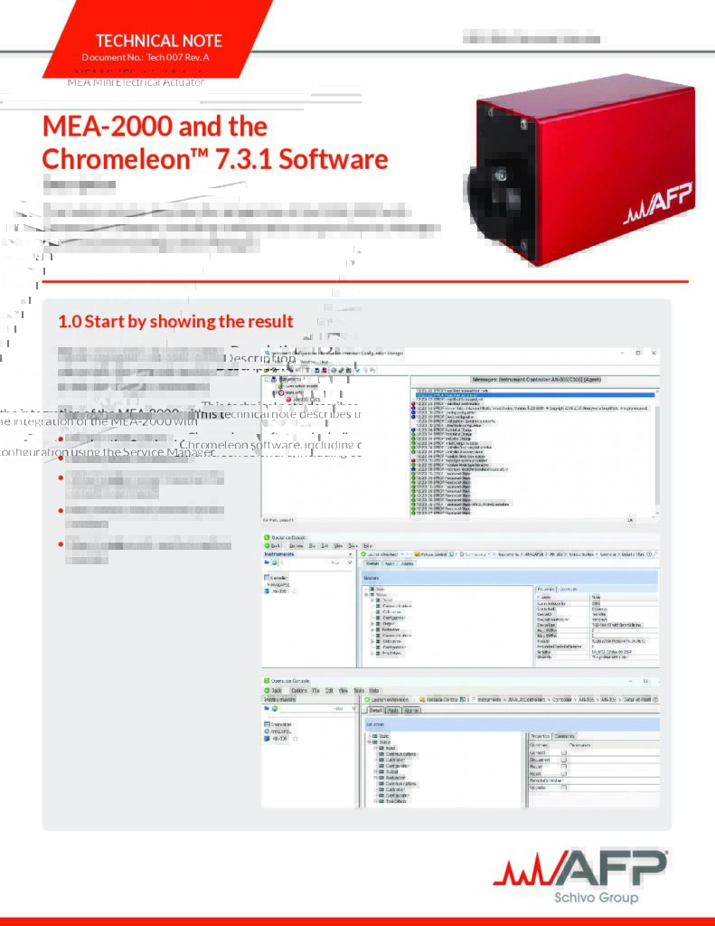 MEA-2000 and the Chromeleon™ 7.3.1 Software