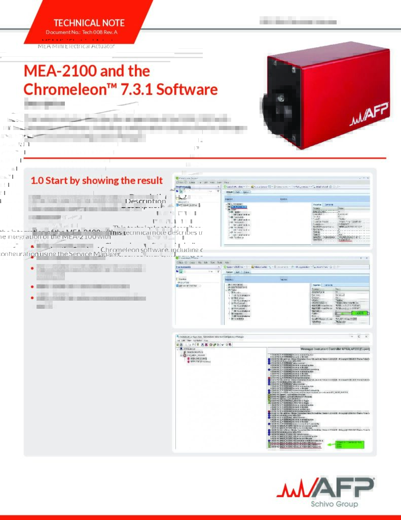 MEA-2100 and the Chromeleon™ 7.3.1 Software