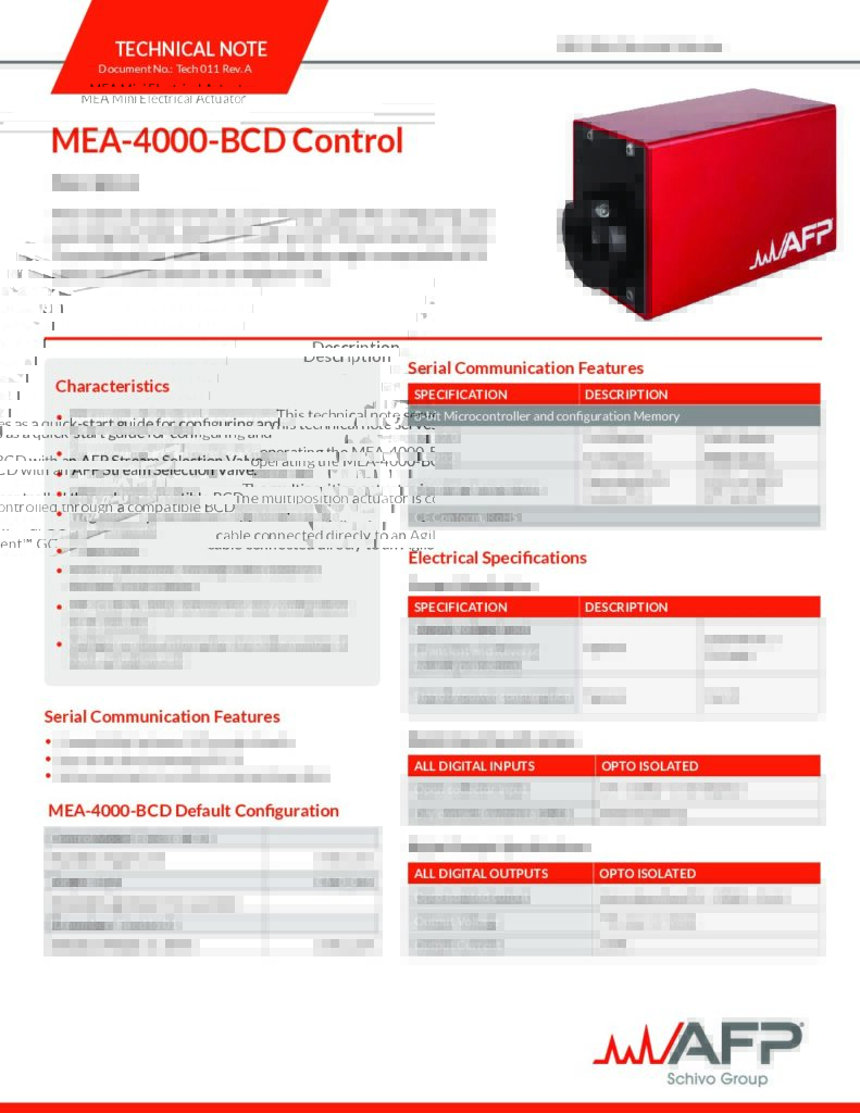 MEA-4000-BCD Control